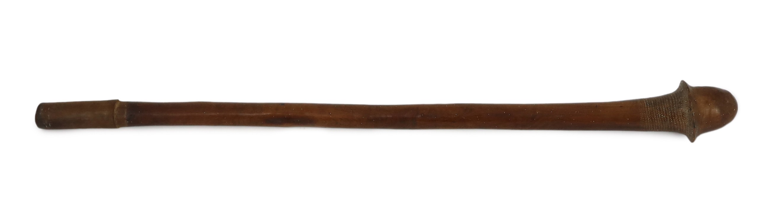 A South Sea Island hardwood war club, 79cm long